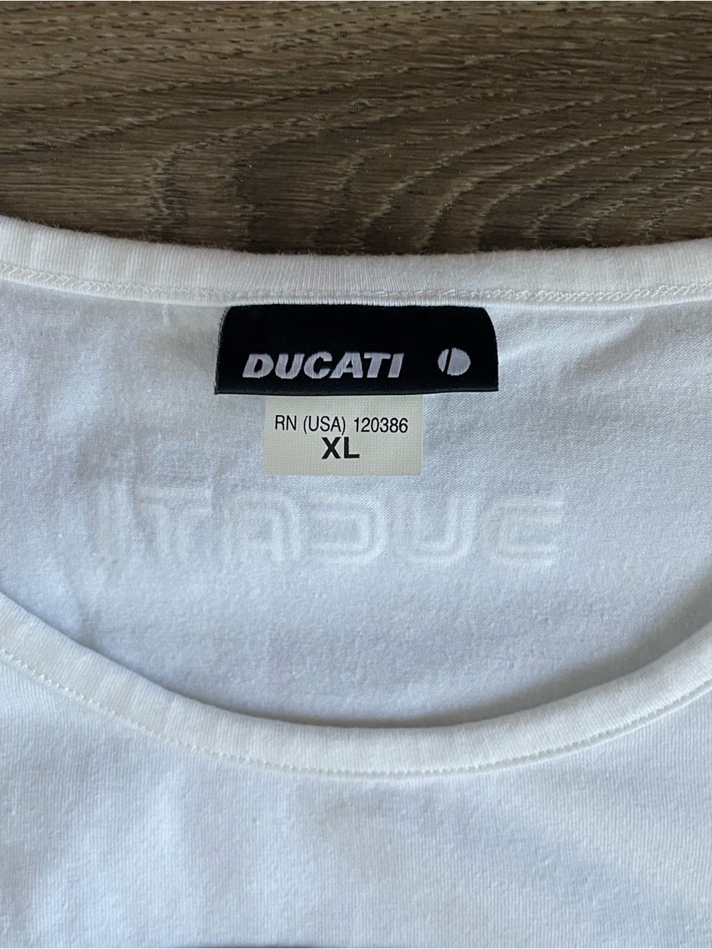 Ducati Men's White Crew Neck T-Shirt - XL